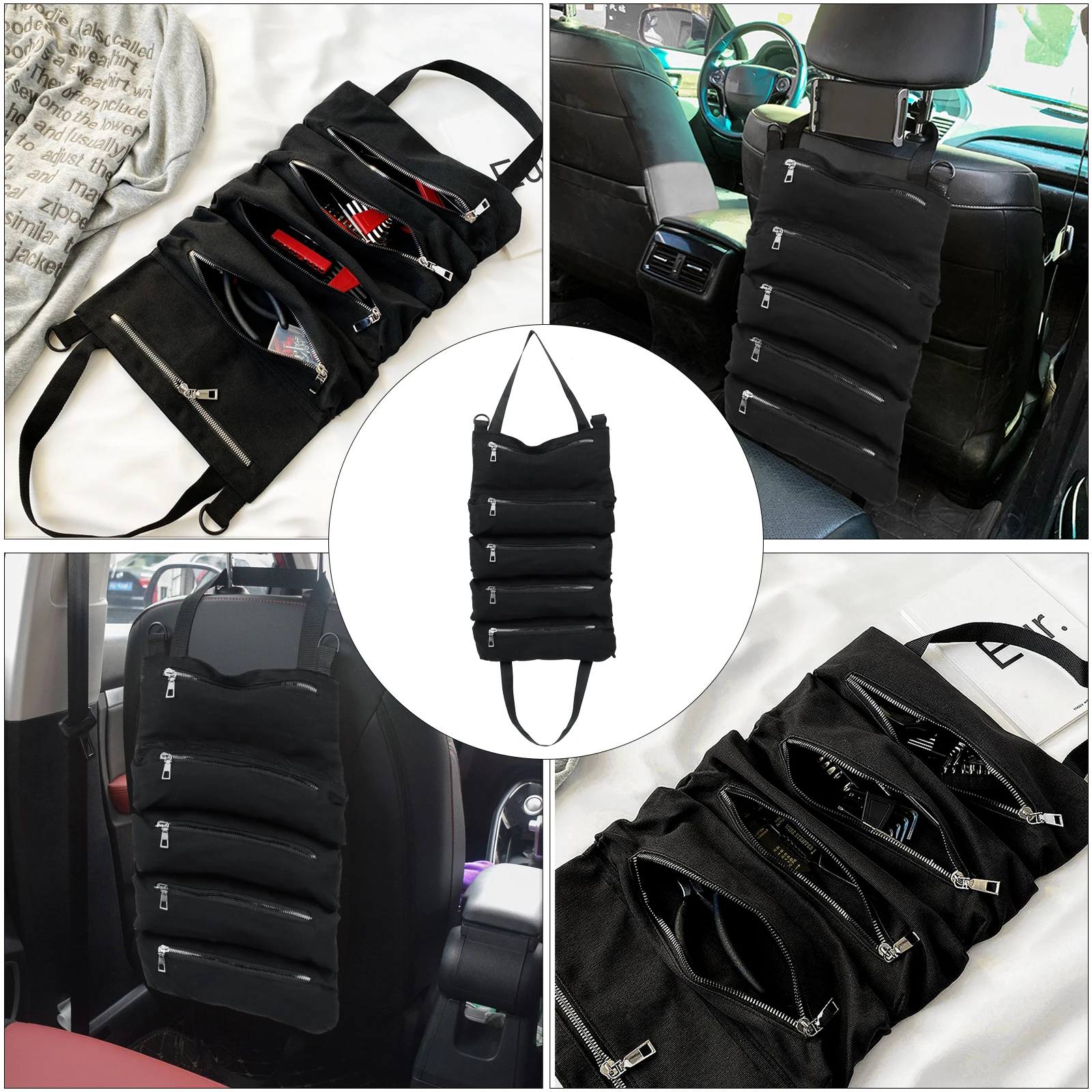 

Car Seat Storage Bag Durable Practical Saves Space Tidy Wallet Smartphones Sunglasses Tickets Auto Organizer Travel Car Interior
