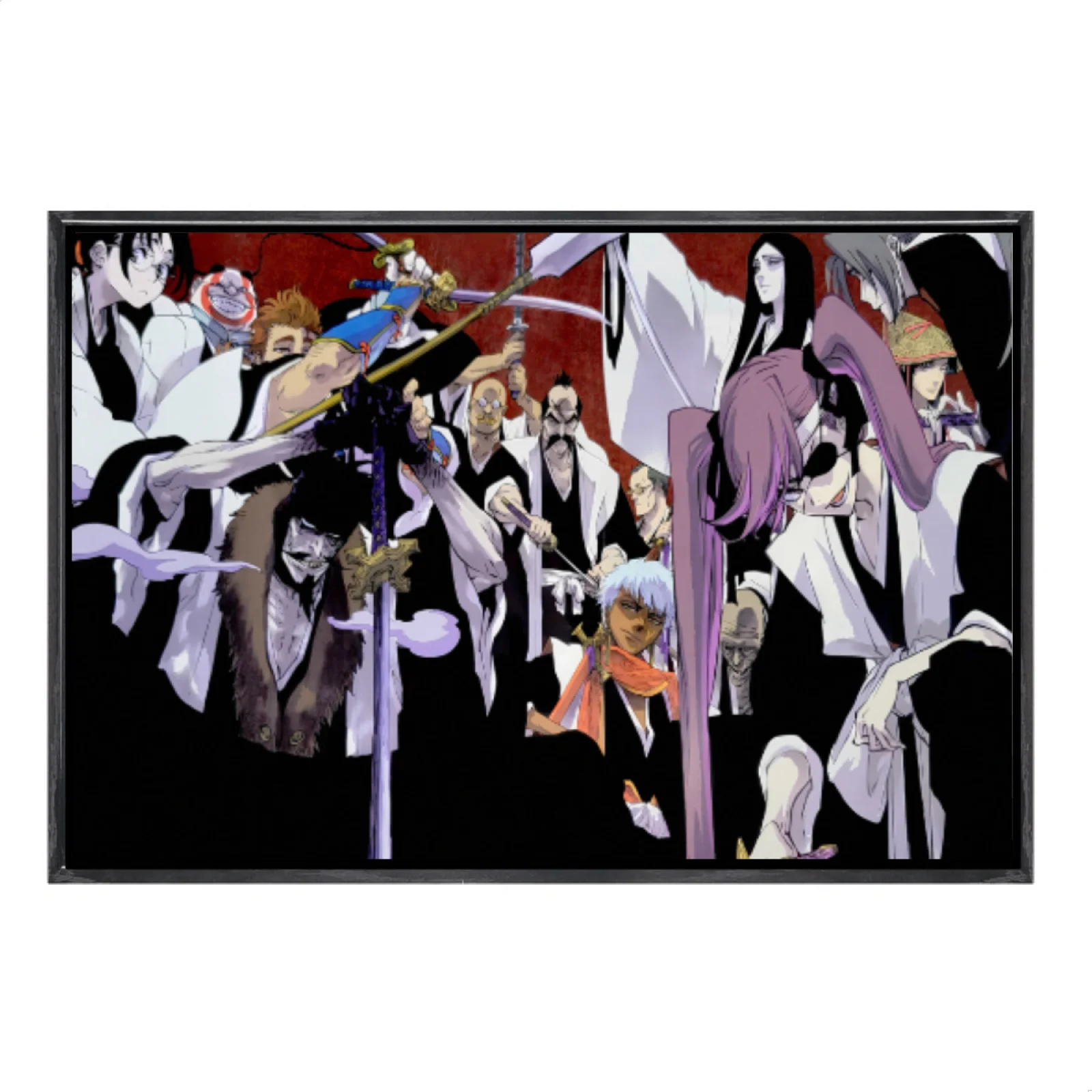 

Японская манга, многоразмерный холст, постер в двойной рамке, настенное искусство, домашний декор отбеливателя для гостиной, спальни