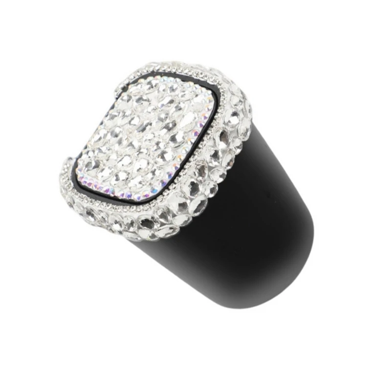 Modern Glittering Car Ashtray With LED Blue Light ABS Cup Holder Insert Smokeless Decoration Suitable for Dashboard Cup