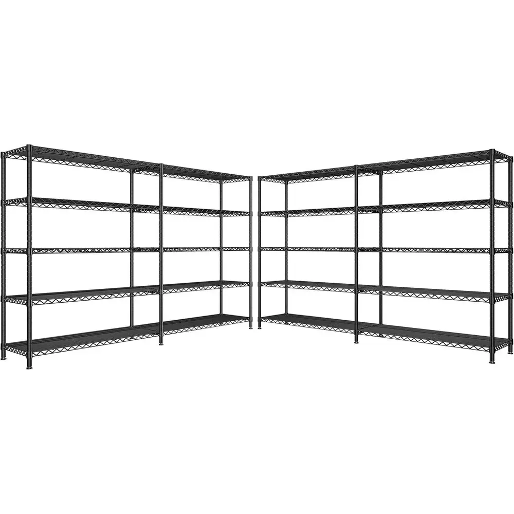 

5-Tier Heavy Duty Metal Storage Shelves, 73W x 17.7D x 71H, Holds 1650 lbs, Industrial Garage Kitchen Use