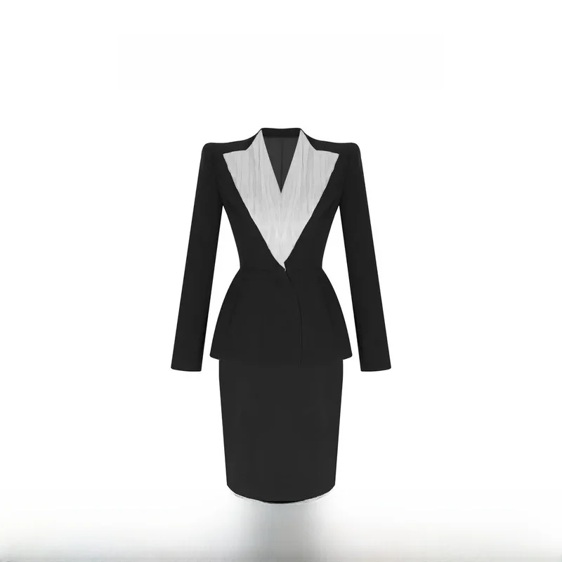 

LYXJ Beethoven Melody Women's Suit Set Spring 2026 New Sle Midi Skirt Two-Piece Set Ele Faion Workwear Ensemble