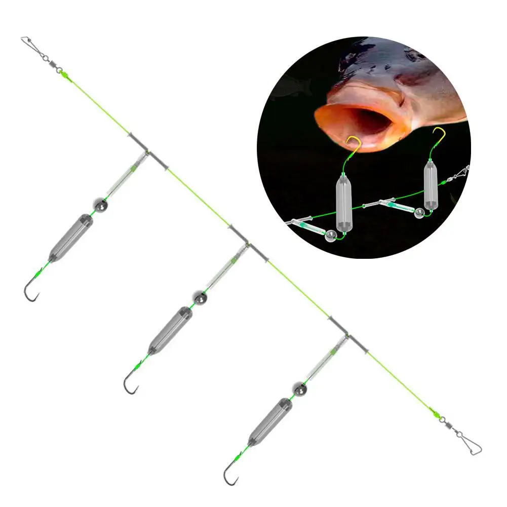 مكافحة أسفل 3 خطاف خط الصيد مجموعة المهنية المضادة للتشابك تصميم تعليق بارب هوك الأسماك أداة الملحقات #5