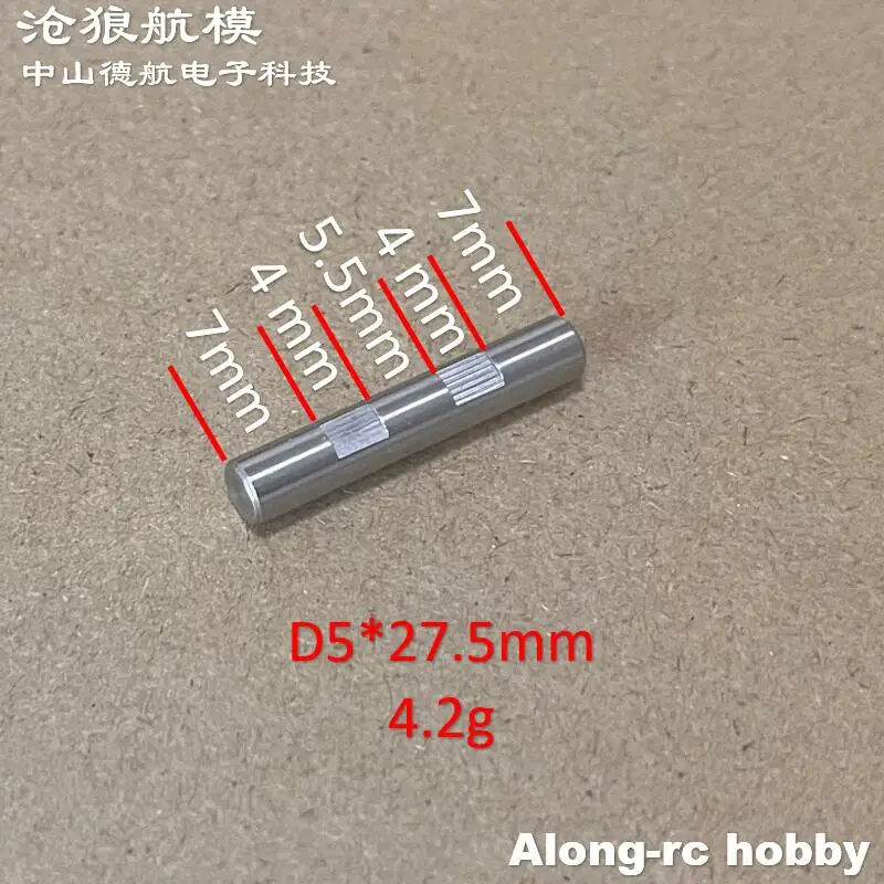 4 pièces d'arbre en acier de 5mm x 27.5mm, 2,2 de 5mm, pièce d'avion RC pour train d'atterrissage rétractable 60g (15kg) ou modèles de bricolage, pièces de rechange d'avion