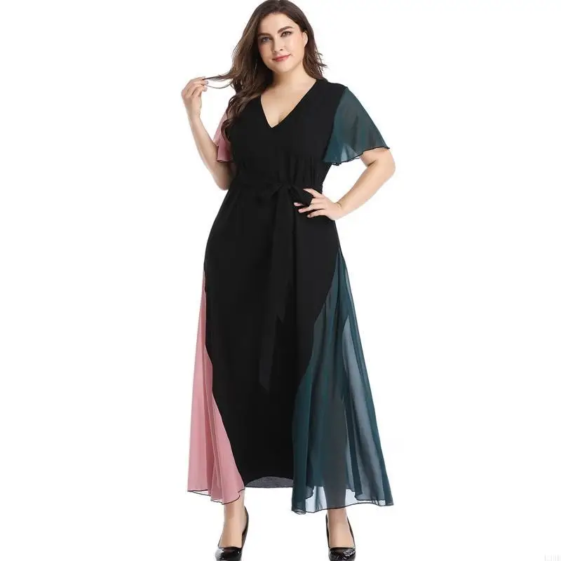 l38e-vestido-largo-elegante-talla-para-mujer-vestido-midi-informal-con-cuello-en-v-y-manga-con-volantes-a-juego-en