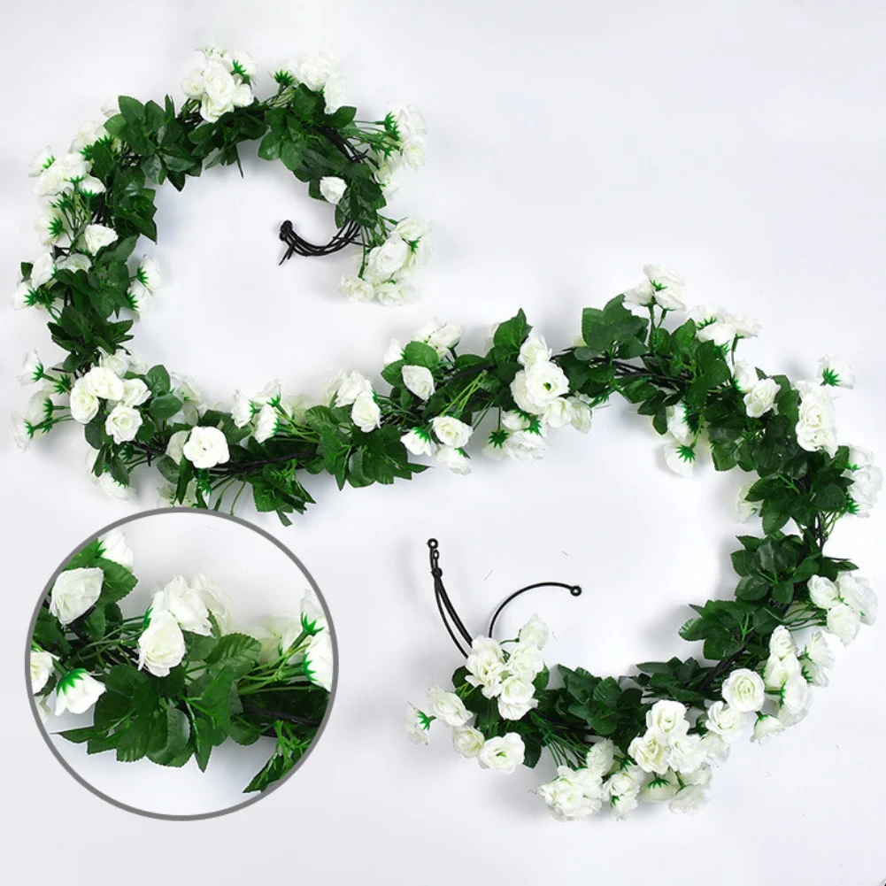 2.4M Rose Artificial Flower for Wedding Garland 69 Small Heads Decoration Spring Autumn Garden Arch Decor DIY Fake Flowers Vine