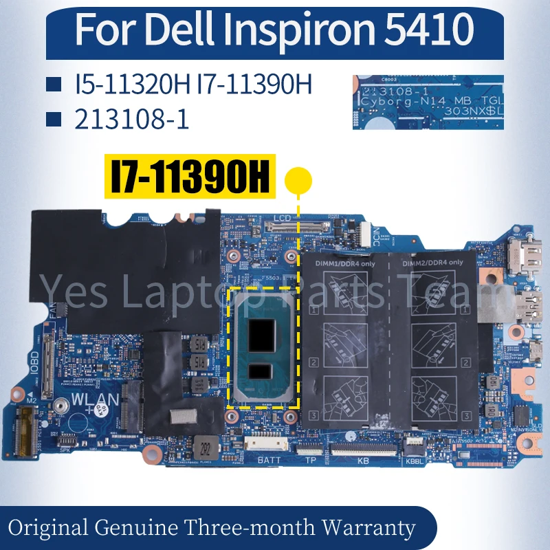 For DELL Inspiron 5410 Laptop Mainboard 213108-1 0M21YK 0G4KXN I5-11320H I7-11390H Notebook Motherboard