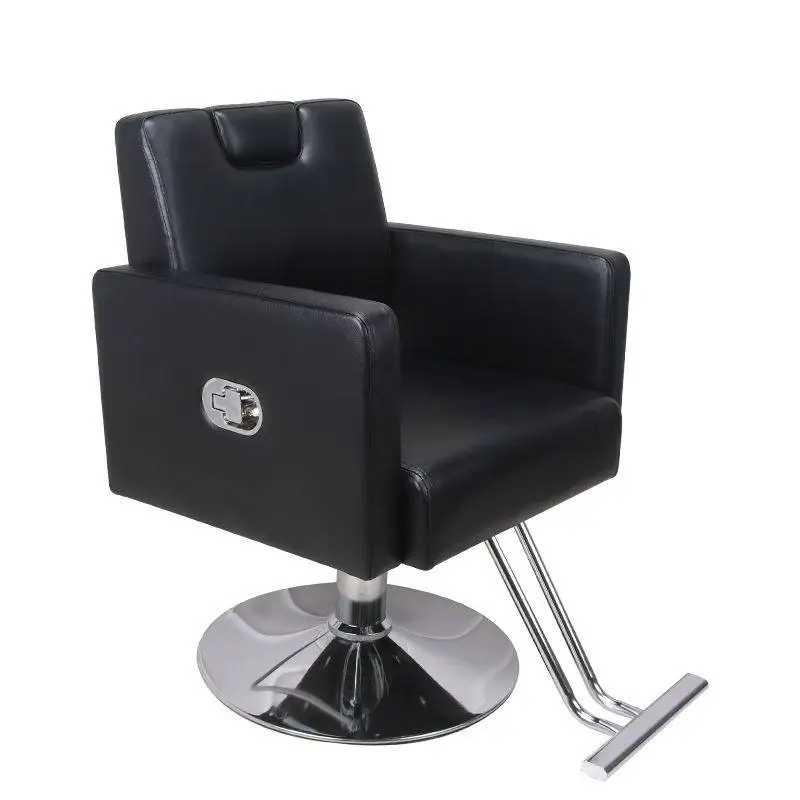 Sillón de Barbería Clásico Moderno, Muebles de Lujo para Hombre, Silla Giratoria Profesional con Reposapiés, Sillón de Barbería, Muebles para Barbería