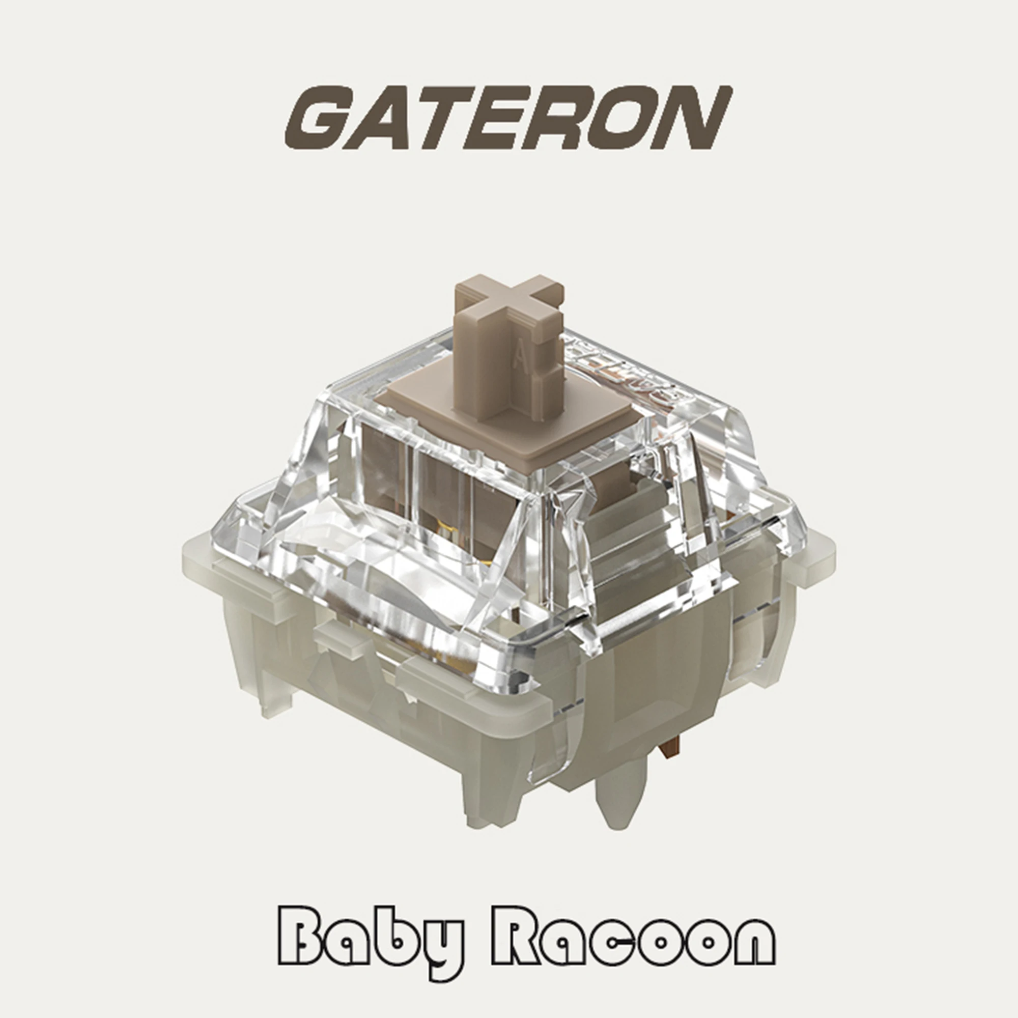 Gateron Baby Racoon Switch wydłuża oś liniową 5pin wstępnie smarowaną 55g dla klawiatury mechanicznej