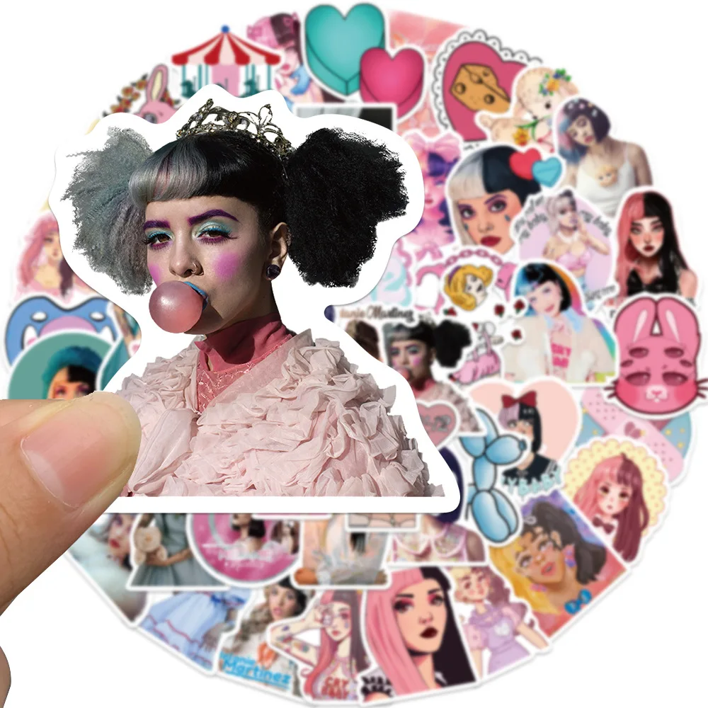 Chanteur Melanie Martinez Stickers-50Pcs Kawaii Étanche Graffiti Stickers Ordinateur Portable Téléphone Moto Voiture Autocollant Classique Jouet