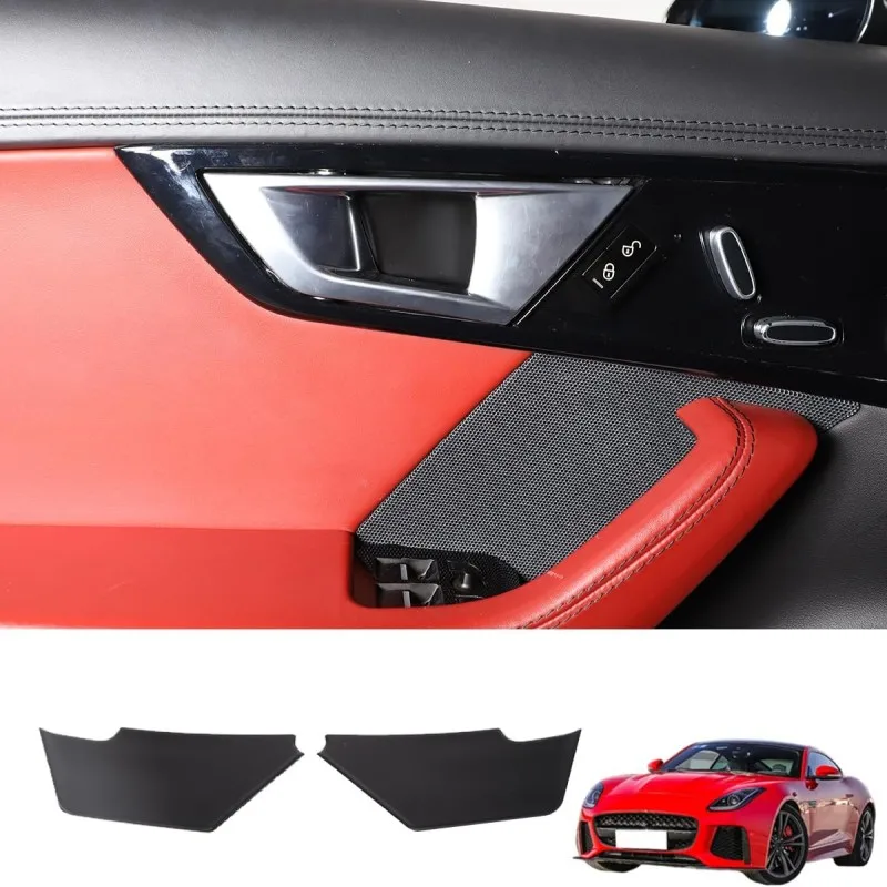 

2PCS ABS Carbon Style Car Interior Door Bowl Trim For Jaguar F-TYPE 2013-2024 Door Wrist Protection Cover Accessories