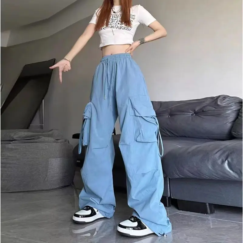 Women Spring Autumn Cool Butterfly Short Jacket Wide Leg Pants 1 or 2 Piece Set 2023 New Korean Hip Hop Coats Trousers Outfits