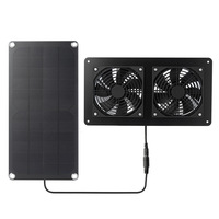 30W12V dual-fan solar panels, pet chicken cages, dog cages, outdoor cooling and exhaust fans, environmentally friendly and green
