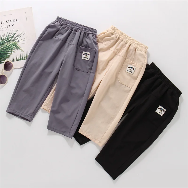 Summer Thin Boys' Pants Children's Quick-Drying Pants New Style Boys Ice Silk Trousers Sportspants For outdoor camping Lightweig