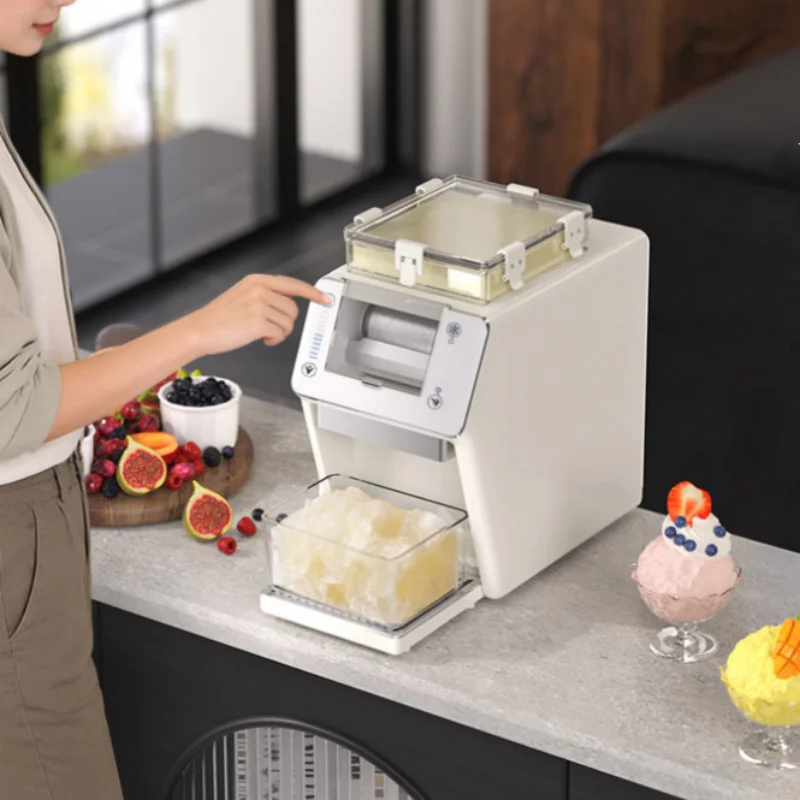 Electric Shaved Ice Maker 30KG, Commercial Snow Cone Machine with Fast Ice Making, Fully Automatic Nugget Ice Machine for Home B image 6