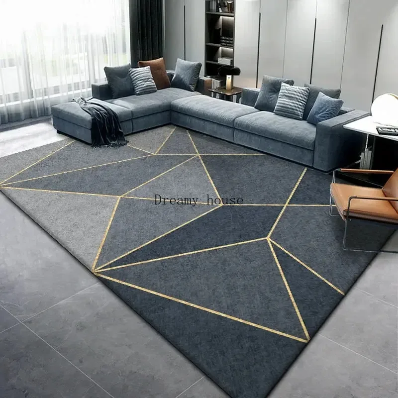 

Modern Geometric CARPET LIVE ROOM Home Decoration Bedroom Large Area Simple Rugs Washable Antiskid Flannel Floor Mats Lounge