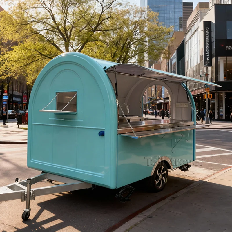 

Commercial Food Trailer Concession High Quality Fully Equip Trailer Fast Mobile Food Cart Truck With Full Kitchen for Sale Ghana