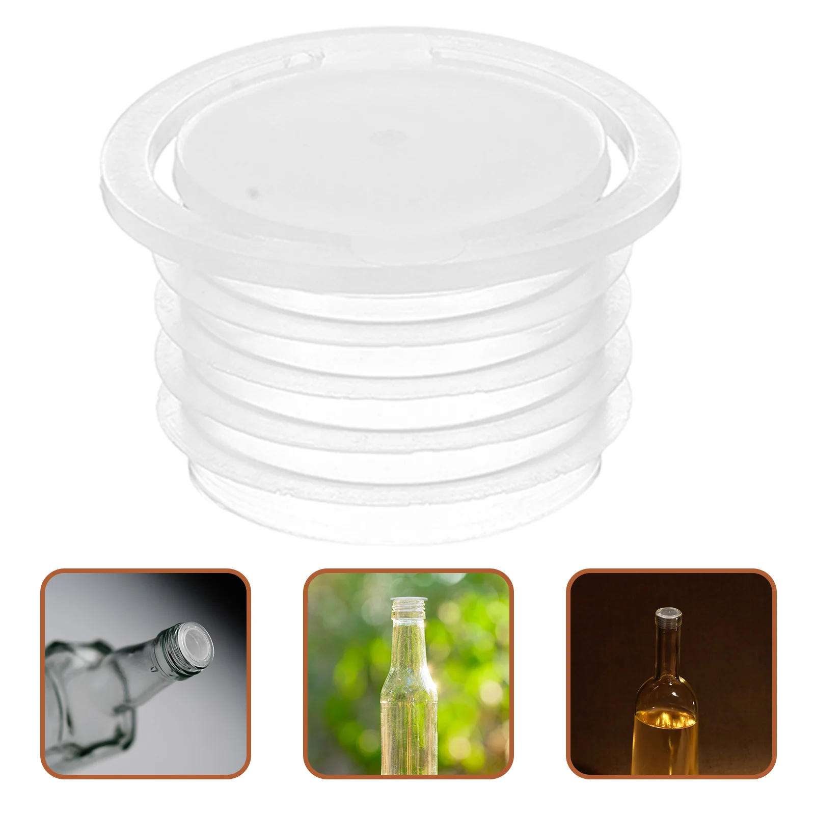 

100Pcs Pull Ring Stopper Plastic Plug for Wine Bottles Flower Pots Tubes Leak Proof Seal Plug Sealer Replacement Stopper