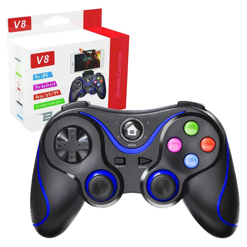 

V8 Wireless Bluetooth Gamepad for Android iOS Mobile Games Plug and Play Popular Wholesale Ready Stock
