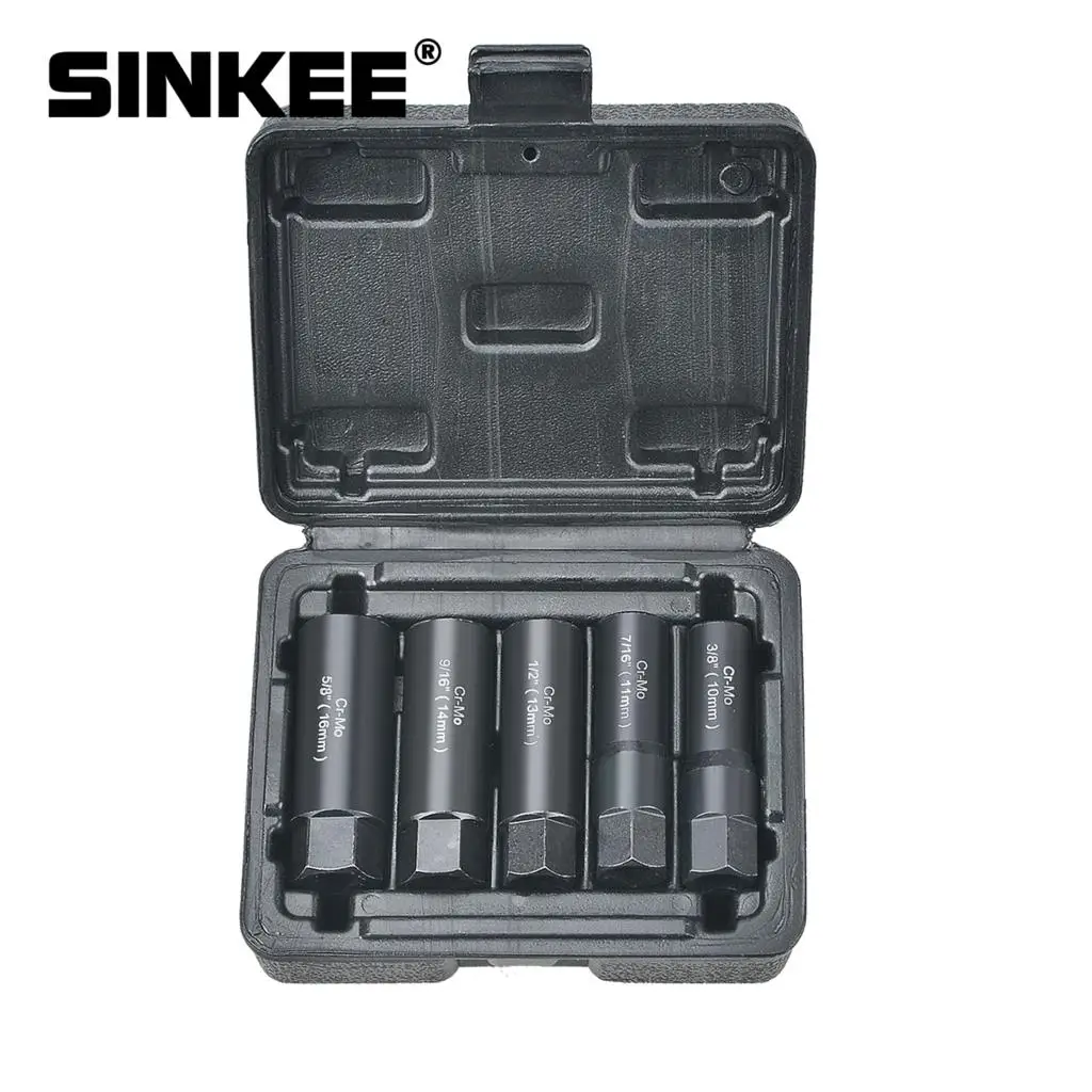 5-Piece Spiral Type Deep Extractor Removing Deeply trapped and Broken Bolts