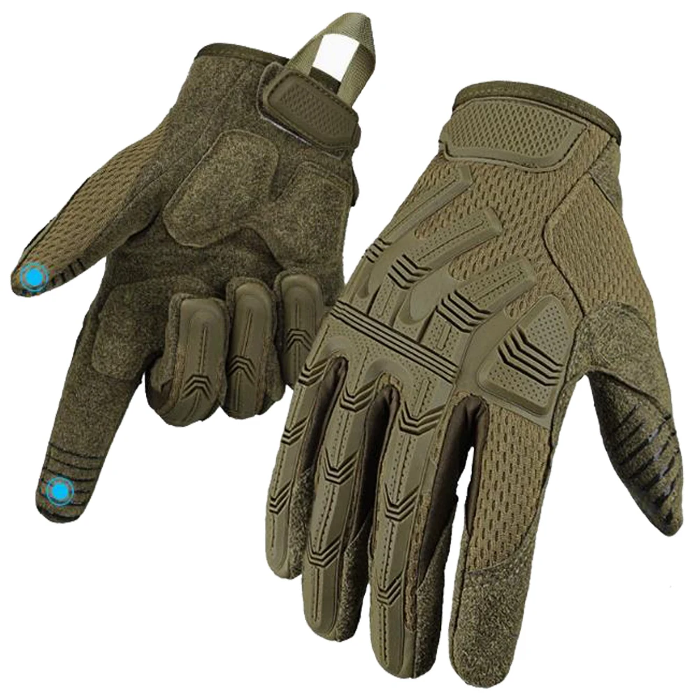 Men Full Finger Tactical Gloves Outdoor Sport Cycling Hunting Shooting Camping Hiking Combat Bicycle Non-slip Shock-proof Gear