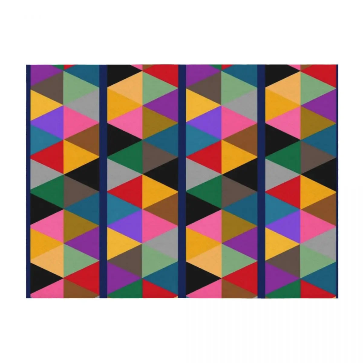 

Geometric Bright Multi Colour Pattern Throw Blanket Thin For Sofa Thin valentine gift ideas Decoratives Blankets