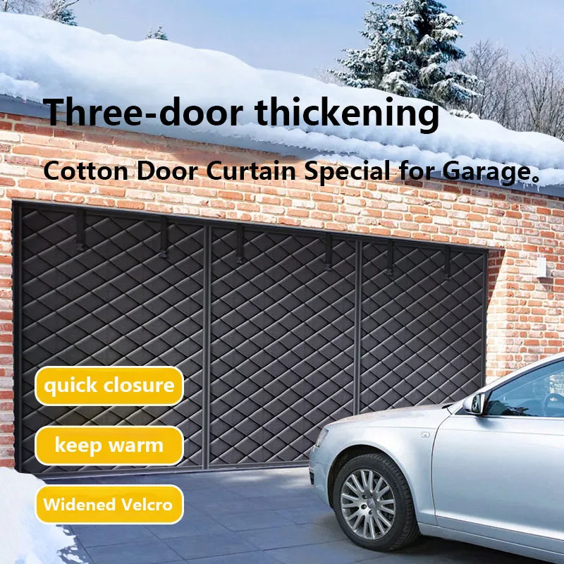 

Garage winter warm three door heat insulation door curtain garage cold cotton door curtain magnetic self-absorption windproof