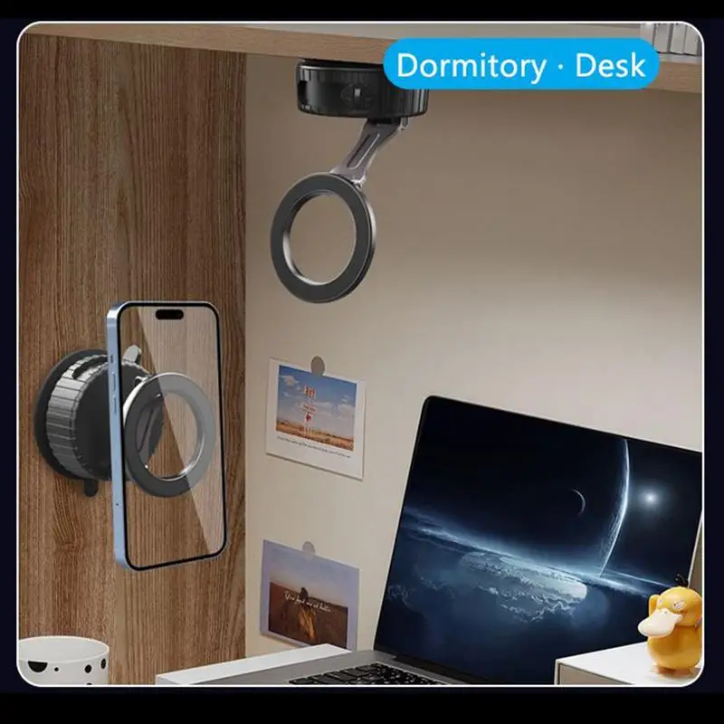 حامل هاتف مغناطيسي مفرغ يدور 360 درجة حامل هاتف قابل للطي لملحقات السيارة الداخلية ودعامة ثابتة لـ
