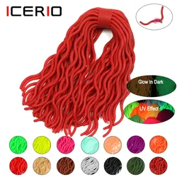 ICERIO 60 strands/pack Silicone Squirmy Worms Soft Worm Nymph Shrimps Grubs San Juan Worm Fly Tying Material Trout Fishing Lures