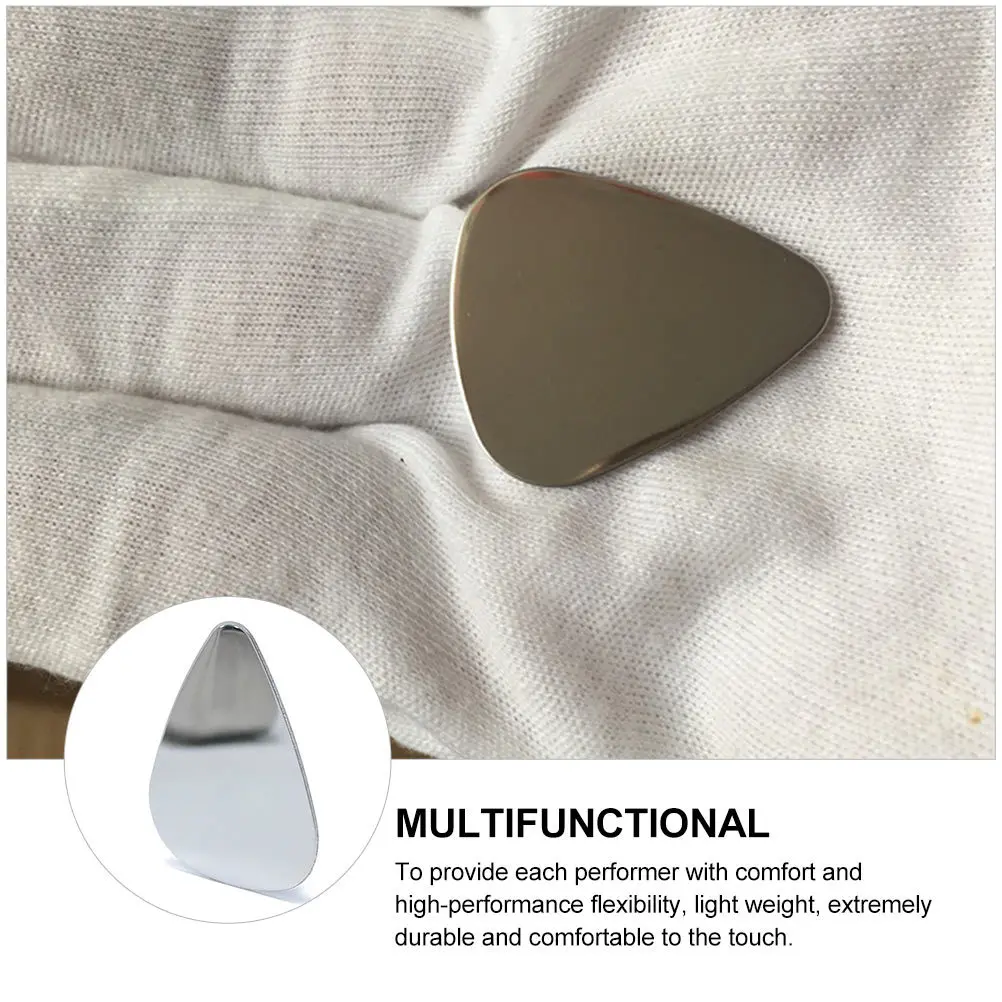 

12Pcs Stainless Steel Guitar Picks Double-Sided Shiny Polished Surface High Performance Flexible for Electric Acoustic Bass