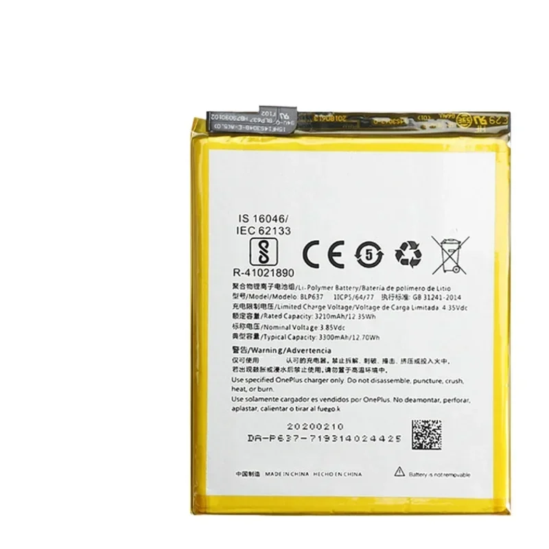 New BLP637 3.85V 3200mAh Mobile Phone Battery for OnePlus 5 A5001 One Plus 5T A5010 High Capacity Phone Replacement Battery