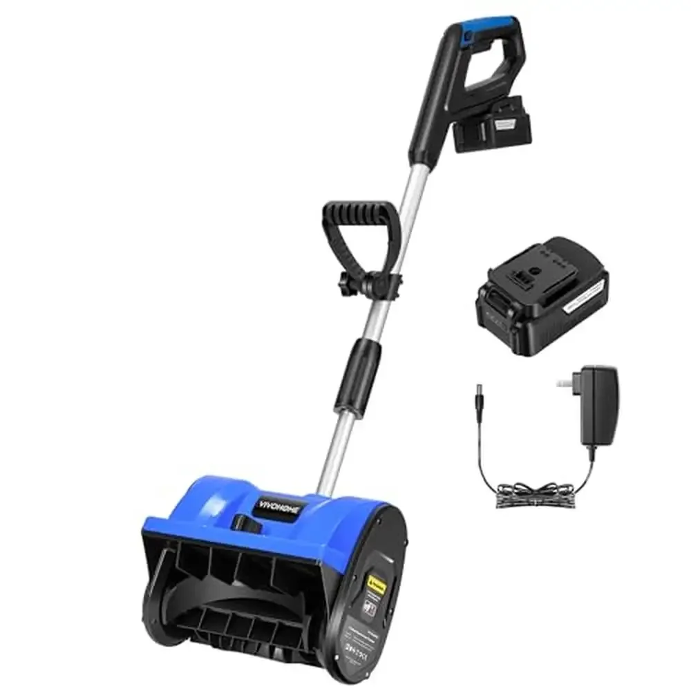 Cordless Electric Snow Blower 20V Battery Powered 12