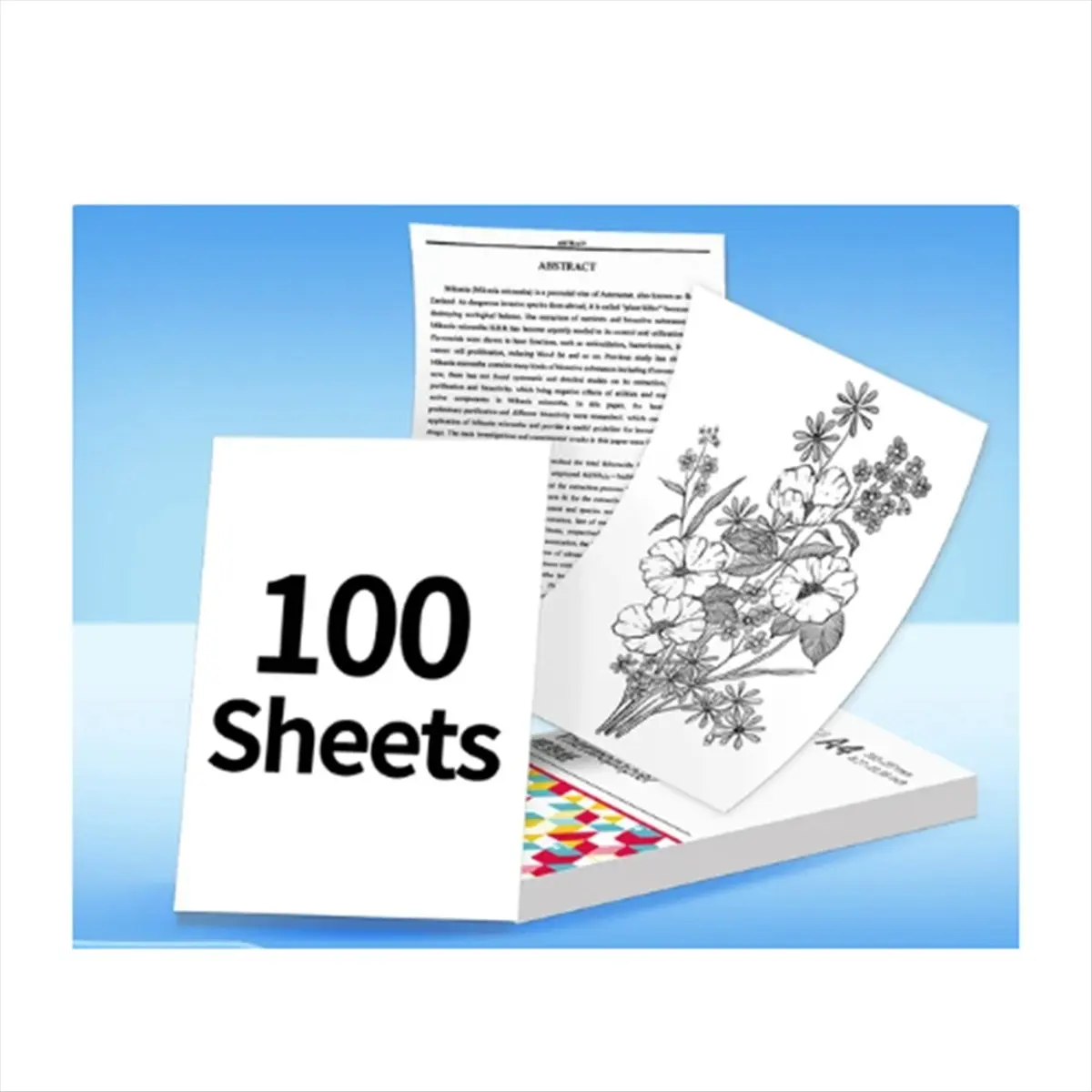 T35C 100 Sheets for A4 Thermal Paper M08F Printer Quick-Dry Continuous Thermal Paper Documents Study Notes