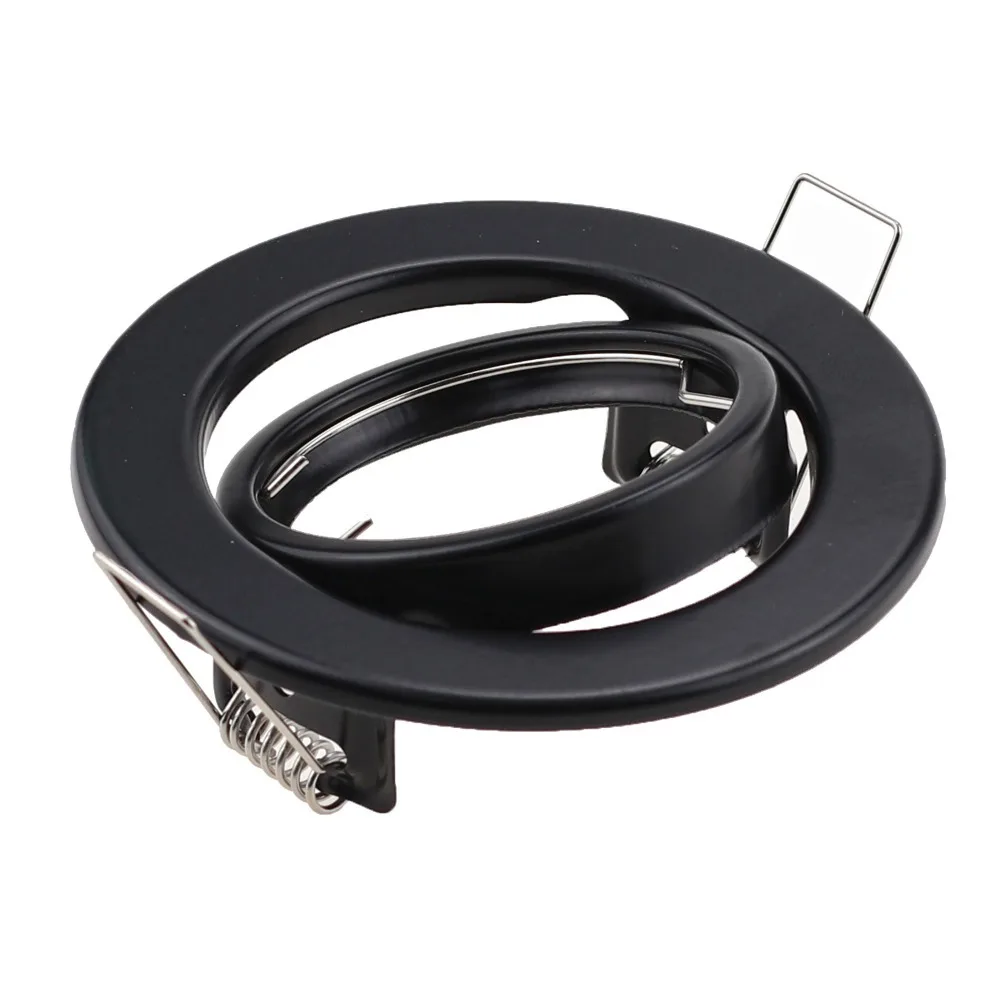 2pcs Spot Light Round White Black Stand MR16 Light Embedded GU10 Downlight Panel LED Housing Halogen Light Fixture