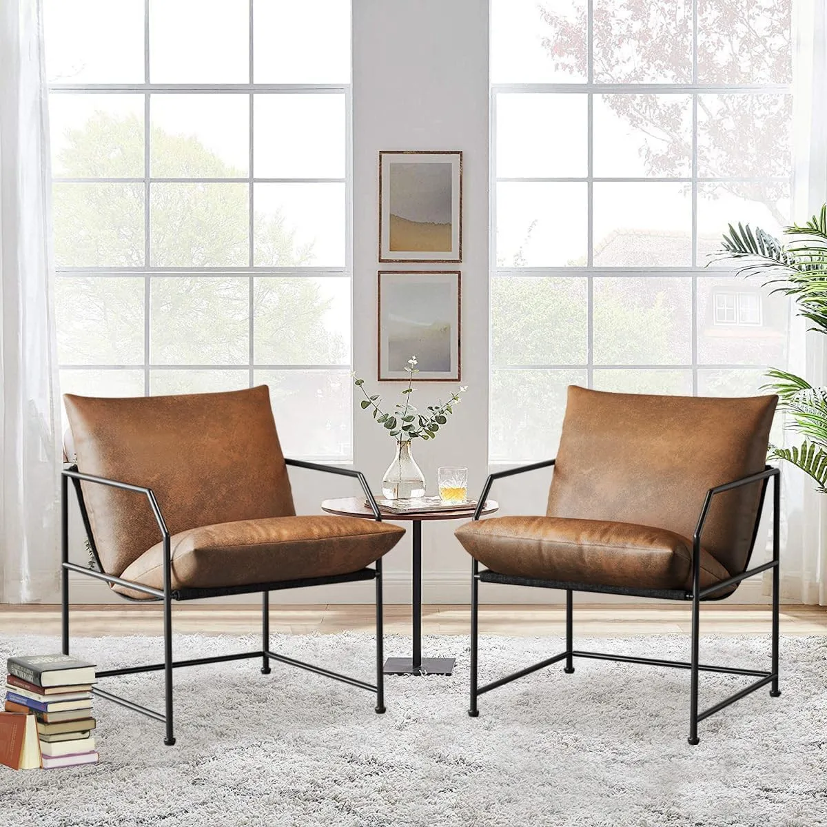 Accent Chair Living Room Chairs Accent Chairs Set of 2 Comfy Reading Chair for B