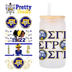 Sigma Gamma Rho Sorority Design SgRho UV DTF Transfer Sticker Waterproof Transfers Decals Women For 16oz Glass Cup Wrap Stickers