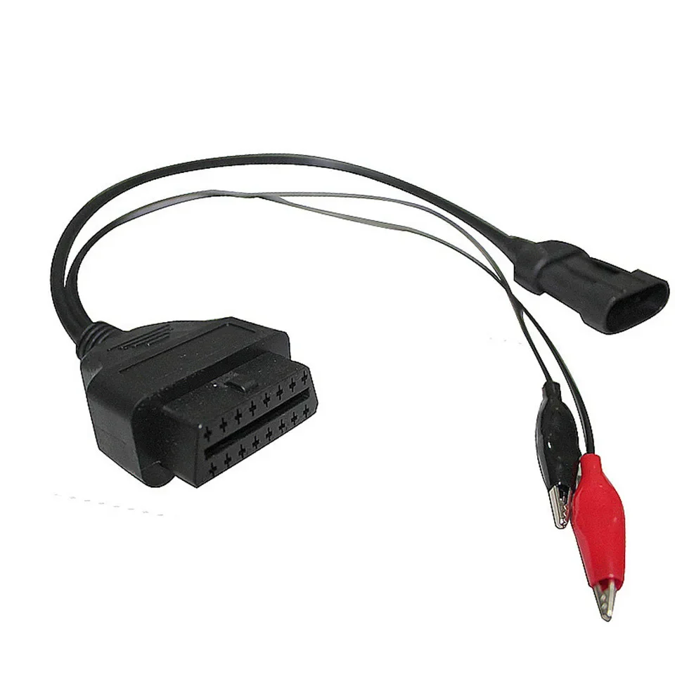 For Fiat / Alfa/ Lancia 3 Pin to 16 Pin OBDII OBD2 connector Adapter Auto- Car Cable For Fiat 3pin Female Diagnostic Cable