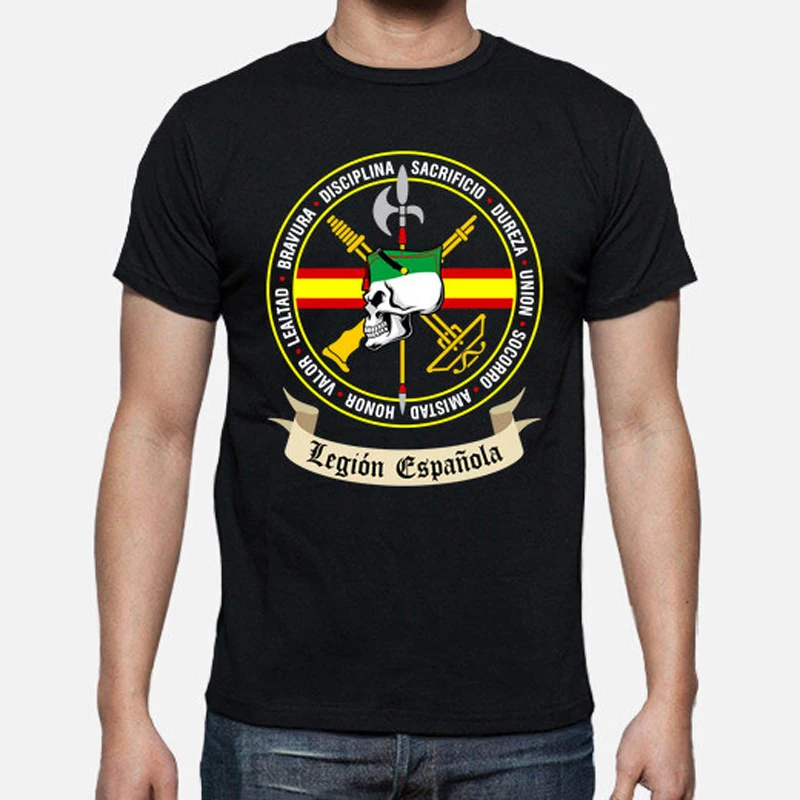 

Legión Calavera Española. Spanish Foreign Legion T-Shirt. Summer Cotton Short Sleeve O-Neck Mens T Shirt New S-3XL