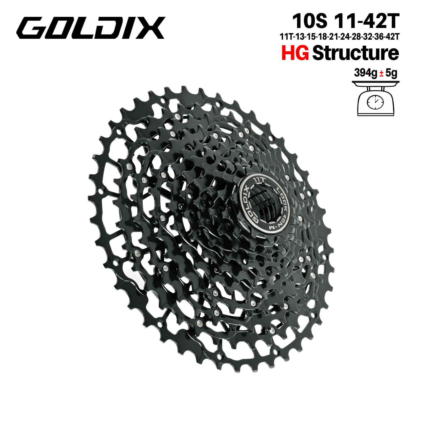 GOLDIX Ultralight Fiets Cassette Vrijloop Koolstofstaal Materiaal 9/10/11/12/13 Speed HG Structuur Tandwiel voor Mountainbike - afbeelding 1