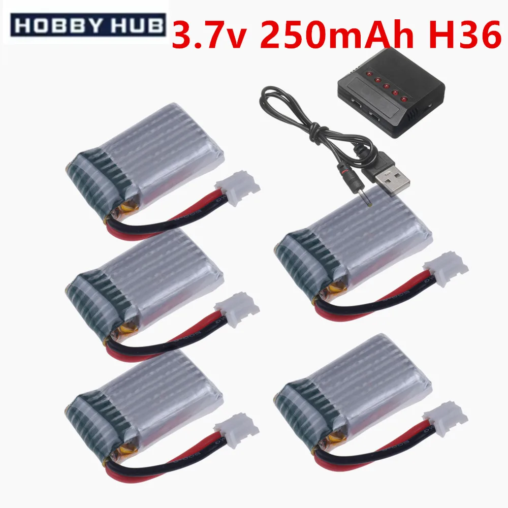 H36 Battery 3.7V 250mAh For E010 E011 E012 E013 Drone Battery, 3.7v H36 Drones Lipo Battery For Furibee F36 RC Quadcopter Parts