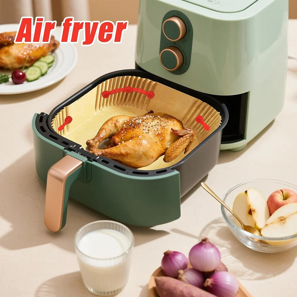 (A14E) 2 Sets Air Fryer Silicone Magnet Buckles, Red Magnets for Keeping Paper Liners in Place Air Fryer Accessories