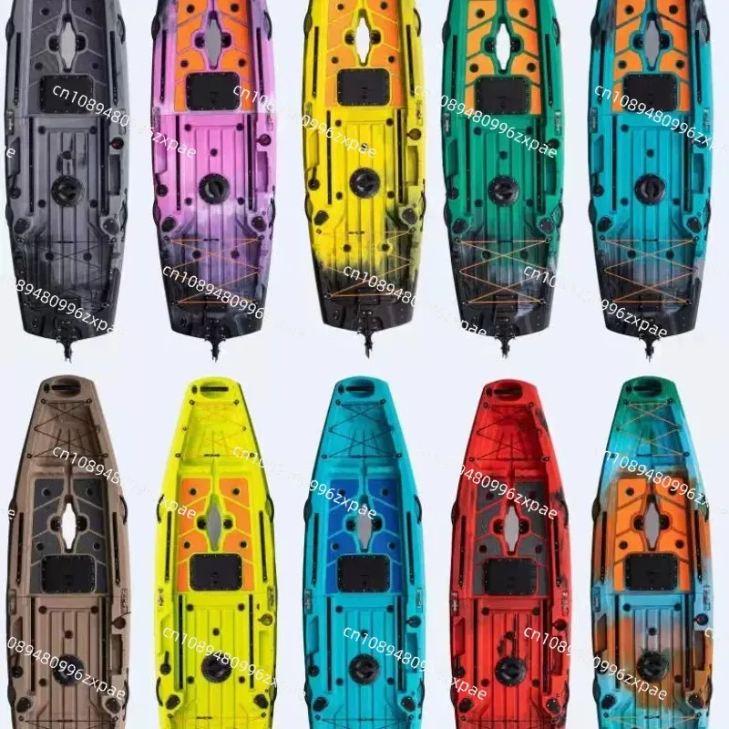 LLDPE Modular Kayak With Engine Fishing Boat Canoe With Seat And Paddle Rotomolded Raft Portable For Drift Outdoor Fishing