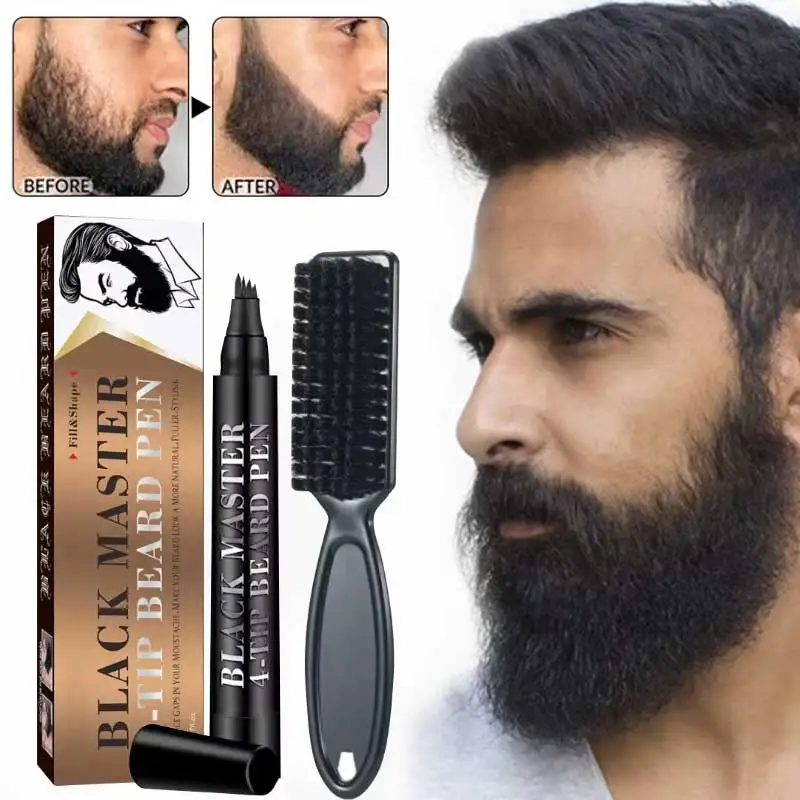 

Men Beard Filling Pen Repair Hair Filler Powder Men Hair Enhance Pen Facial Hair Color Filler Pencil Hair Growth Product