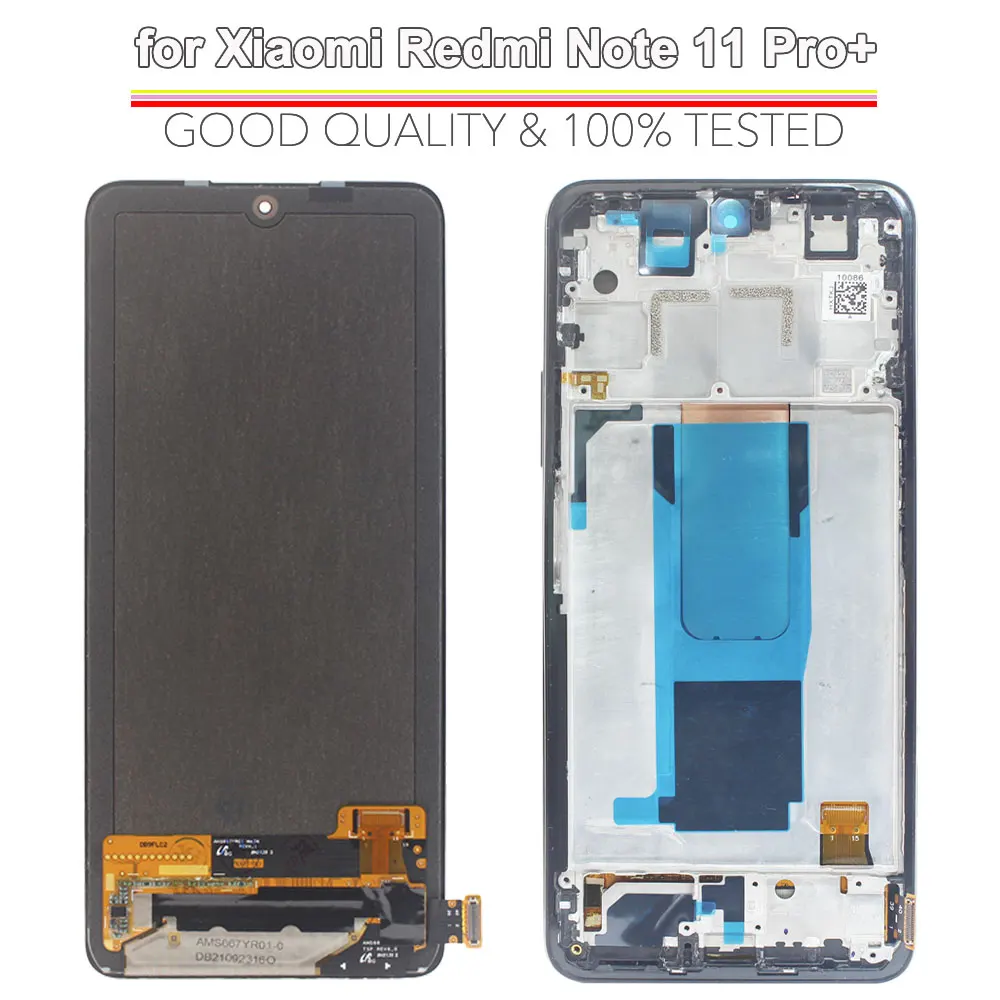 Nowy wyświetlacz LCD do Redmi Note 11 Pro Plus 5G, ekran dotykowy, digitizer, zamiennik do Redmi Note11 Pro+ 21091116UG — zdjęcie produktu 2