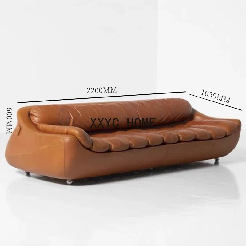 

Classic Leather Creative Bean Bag Sofa Small Apartment Villa Living Room Light Luxury Leisure Sofa Home