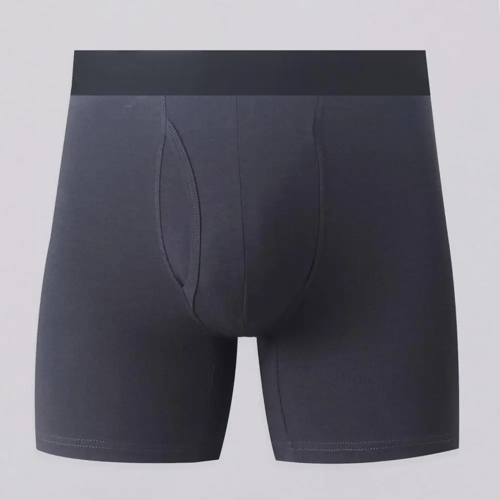 Bragas absorbentes de humedad para hombre, pantalones cortos de tiro medio, diseño convexo en U, bragas de banda ancha elástica de Color Patchwork