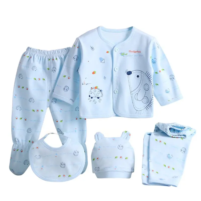 (5pcs/set) Newborn Baby Girls  Clothing Set Brand Baby Boy Girl Clothes Cotton Cartoon Underwear 0-3Month