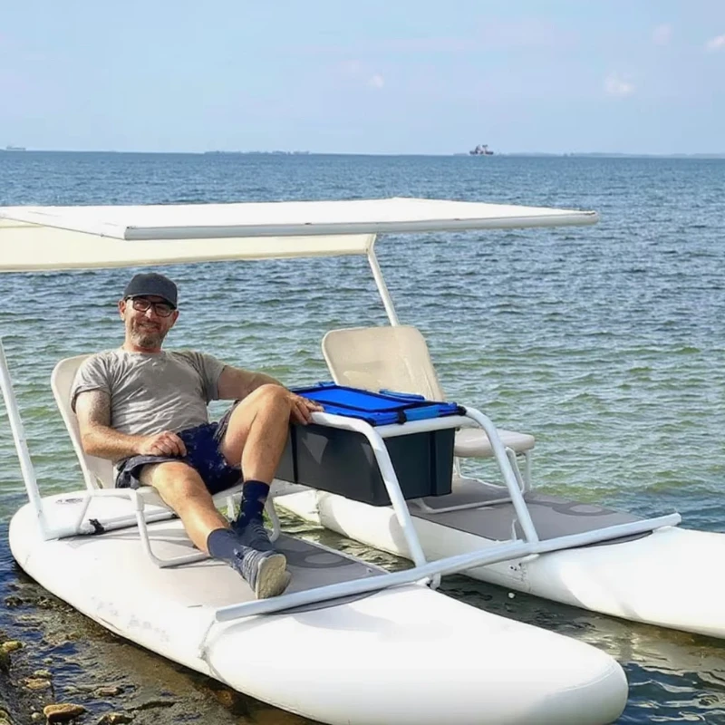 

Электрический надувной тандемный катамаран для семей и школ, для использования на озёрах и в океанах