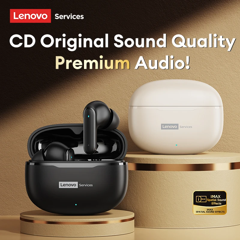 Lenovo LE229 Wireless Earphones Powerful Clear Bass Gaming Headphones Bluetooth 6.0 Earbuds Ultra-Low Latency Dual-Mic HD Calls
