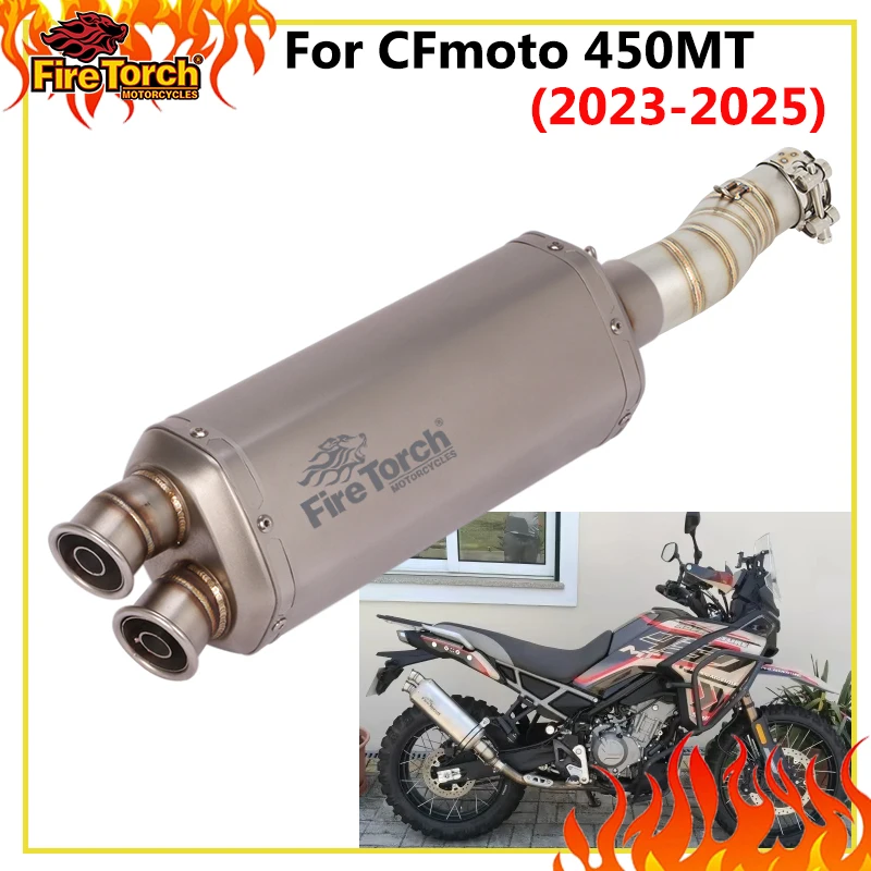 Motorrad-Auspuffanlage Mittelrohr mit Schalldämpfer DB Killer für CFMOTO 450MT 450 MT IBEX450 IBEX 450 2024 2025