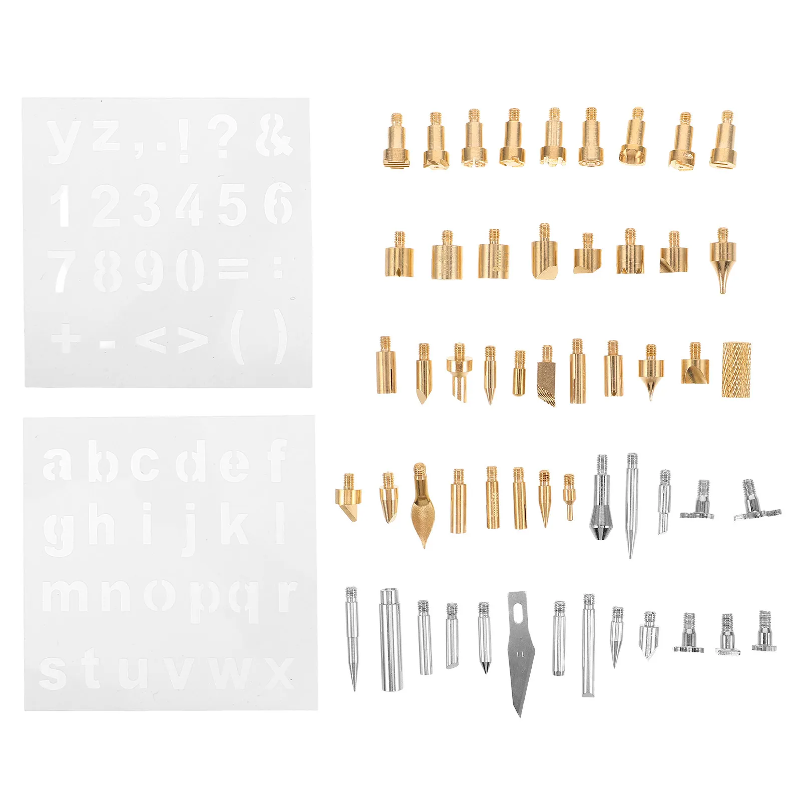 1Set Wood Carving Tools Engraving Tips Pyrography Nibs for Wood Plastic DIY Soldering Iron Compatible Precision Stipple Metal